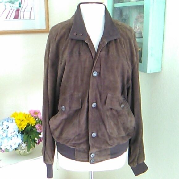 Bruno Magli Vintage Soft Suede Jacket - Picture 2 of 14